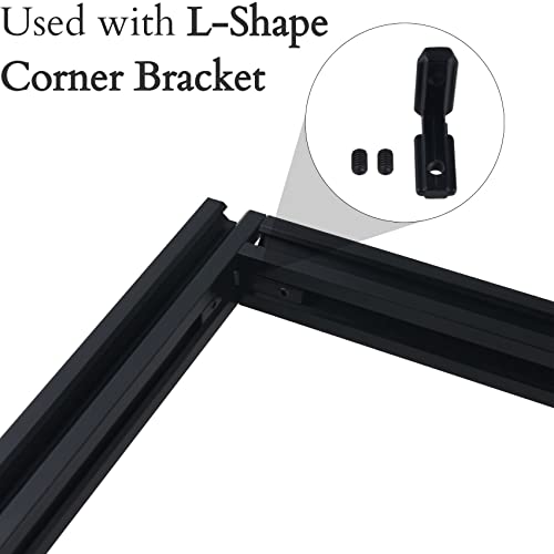 4PCS 2020 V Type Aluminum Profile 600mm European Standard Anodized Linear Rail Aluminum Extrusion Frame for DIY 3D Printer and CNC Machine As Shown