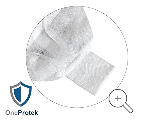 10 Disposable Overgowns for Visitors OneProtek - Size XXL - Zip - White Long Sleeve Smocks - Jersey Cuffs - Polypropylene 25g 1