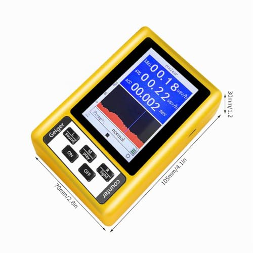 Geiger Counter, Radioactivity Nuclear Radiation Detector, Handheld Nuclear Radiation Detector, Electromagnetic Radiation Detector, Fully Functional Tester for Home, Office, Outdoor