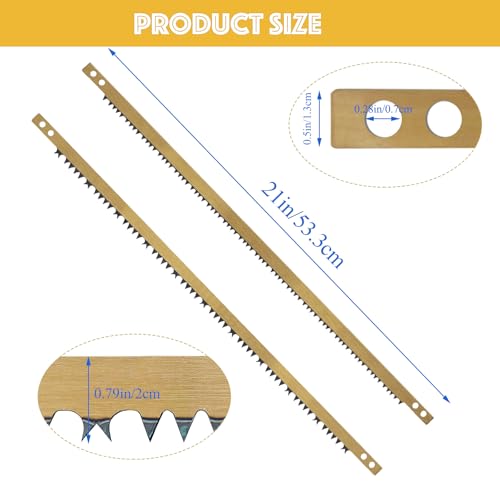 20 Pack 21 Inch Bow Saw Blade Replacement,Fits Any 21" Bow Saw for Tree Cutting,Two Tooth Types for Dry and Green Wood,Super-Hard Alloy Steel
