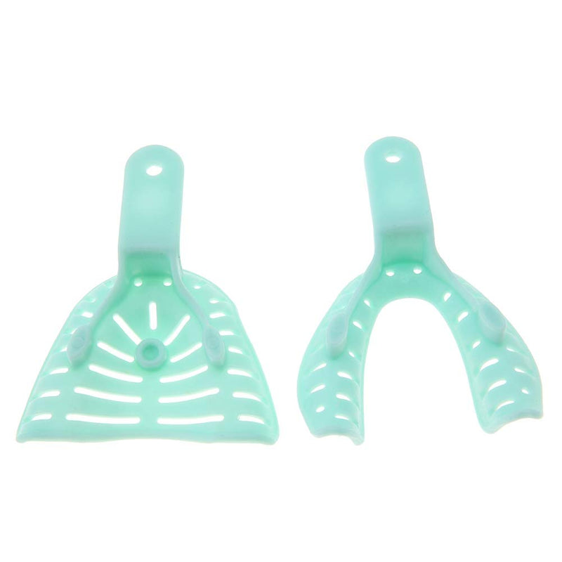 6pcs Mixed Colour Plastic Dental Impression Spoon Dental Impression Tray Bite Spoon Material Holder