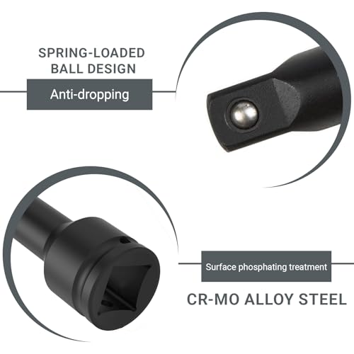 1/2 Inch Drive Extension,1/2" Impact Extension Bar,20" Long Socket Wrench Extender,Cr-Mo Steel (20 Inch) 20 Inch