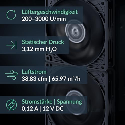 ARCTIC P9 PWM PST - PC Fan, 92 mm PWM Case Fan with Cable Splitter | Optimised for static pressure, 200-3000 rpm, quiet and efficient motor, 0dB mode, case fan