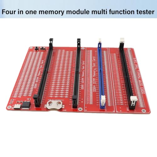 4 in 1 RAM Memory Tester Card Diagnostic Analyzer Memory Tester with Light Indicator for DDR3 DDR4 DDR5 UDMM and RDIMM Ideal for Desktop PC and Server
