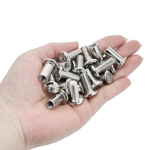 100 Pcs M8x20mm Silver Furniture Bolts for Skateboard Trucks,Bike Racks 100