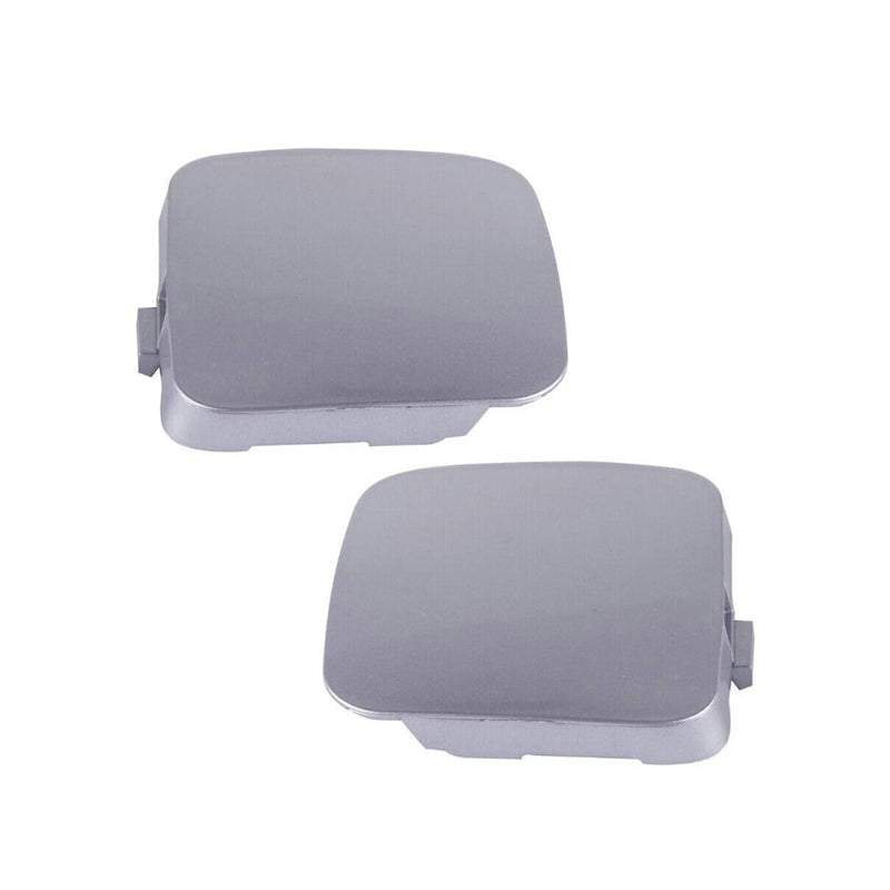 2Pcs Right + Left Side Front Bumper Tow Hook Eye Cover Cap for Toyota RAV4 2009 2010 2011 2012 Silver