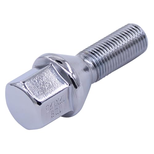 MOTOKU 20Pcs Silver M12x1.25 Wheel Lug Bolt Lug Nut Bolts Shank Length 28mm
