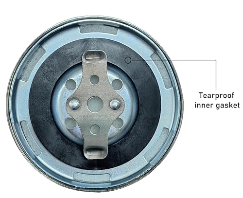 Hydraulic Filling and Ventilation Filter Made of Metal for Oil and Fuel Tanks, Ventilation Lid (with Strainer, Bayonet Closure, Chrome-Plated, Tear-Resistant Seal) Chrome plated Reissfeste Dichtung