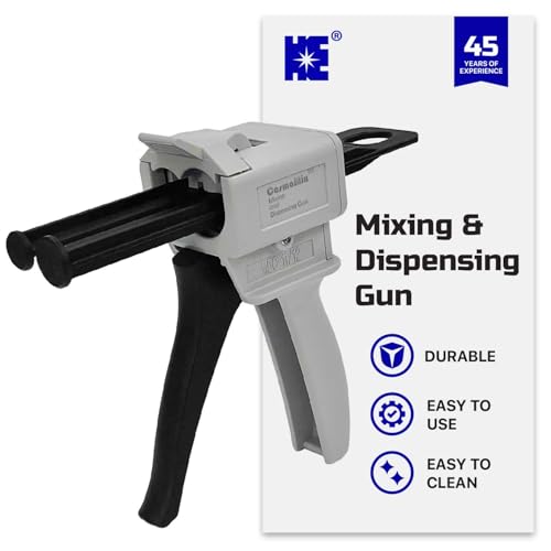 Cosmostar Mixing and Dispensing Gun, Impression Mixing Dispensing AB Gun Ratio 1:1/1:2 for 50ml, Compatible with 3M Adhesive 04747 cartridges, CosmoMix Mixing Epoxy Cartridge Dispenser Gun 1:1/2:1 - 1 Pcs