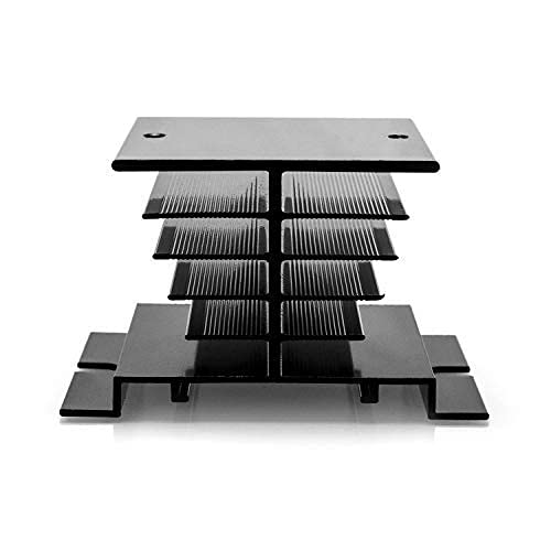 QWORK® Single Phase Aluminum Solid State Relay for SSR-10A, 25A, 40A, Black, Pack of 2 (Pack of 2)