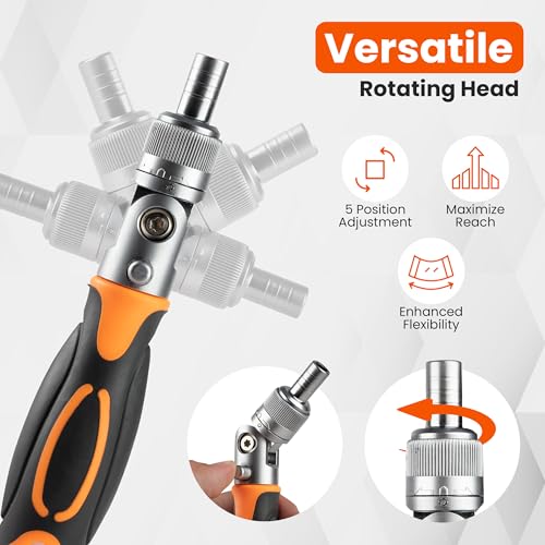 Ratcheting Screwdriver Set – 68-in-1 Compact Precision Tool Kit with Magnetic Bits, Mini Ratchet Screwdriver for Electronics, Home Repair