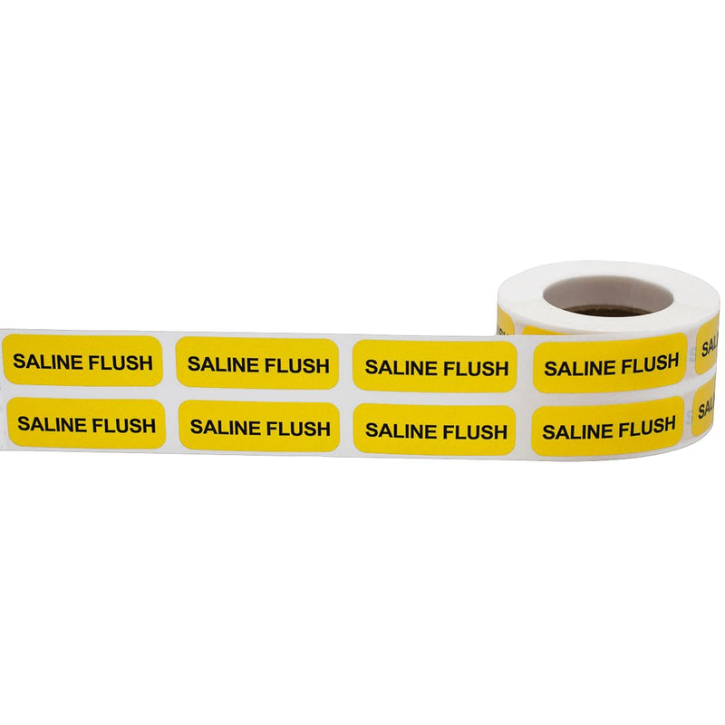 Saline Flush Veterinary Labels .5 x 1.5 Inch 500 Total Stickers