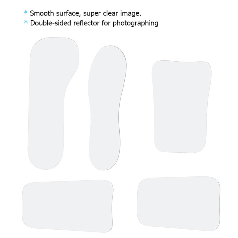 Pack of 5 dental mirrors, mouth mirrors, intraoral mirror, orthodontic glass for clinical dentists
