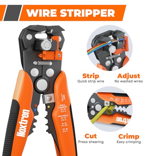 Wire Stripper and Crimping Tool Set, 2-Piece Electrical Tool Kit