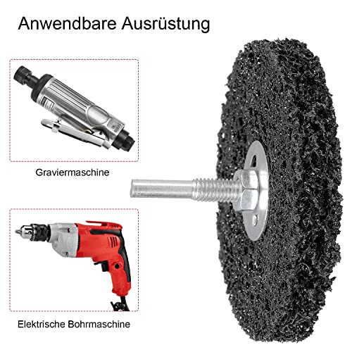5 Piece CSD Disc Set, 100 mm CBS Grinding Disc Black Coarse Cleaning Disc CBS Cleaning Disc for Angle Grinder of Paint, Rust Welds, Oxidation Cleaning & Removal