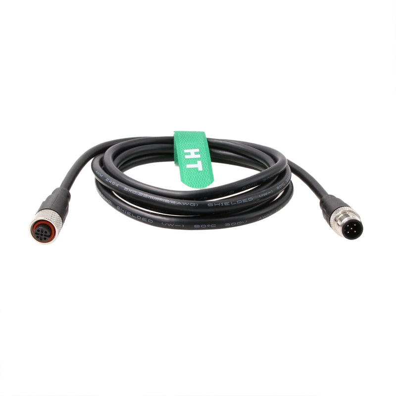 HangTon M12 A Code 5 Pin Male Female Actuator Sensor Signal Shielded Cable for Industrial Controls Automation Device Network DeviceNet CANopen IO Link Profibus (5) 5.0 Meter