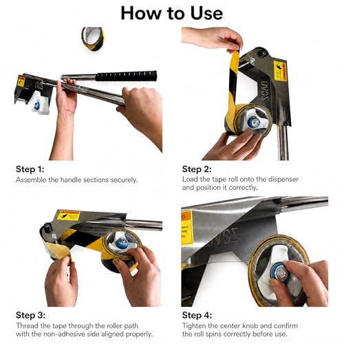 Floor Tape Applicator, Tape Applicator with Cutting Function. 1"- 2 inches wide adhesive tape