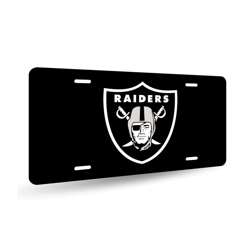 American Football Design License Plate Durable Oakland Team Decorative Aluminum Car License Plate Covers for Women Girls Men Boys 12 X 6 Inch Raiders