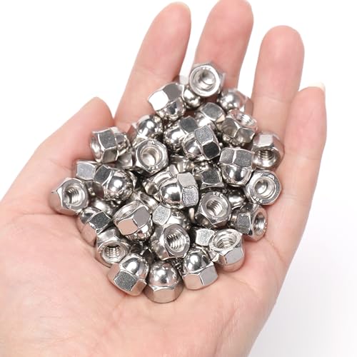 50 Pieces 1/4-20 Acorn Hex Cap Dome Head Nuts, 304 Stainless Steel 18-8, Bright Finish (Pack of 3) 1/4-20 x 12mm (Pack of 3)