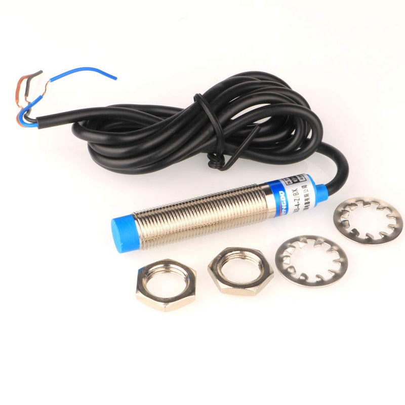Formed 4mm Inductive Proximity Sensor Detecting Distance Proximity Sensor Cylinder Proximity Switch NPN NC(Normally Closed) DC 6-36V 300mA 3-Wire LJ12A3-4-Z/AX (Diameter 12mm) E667