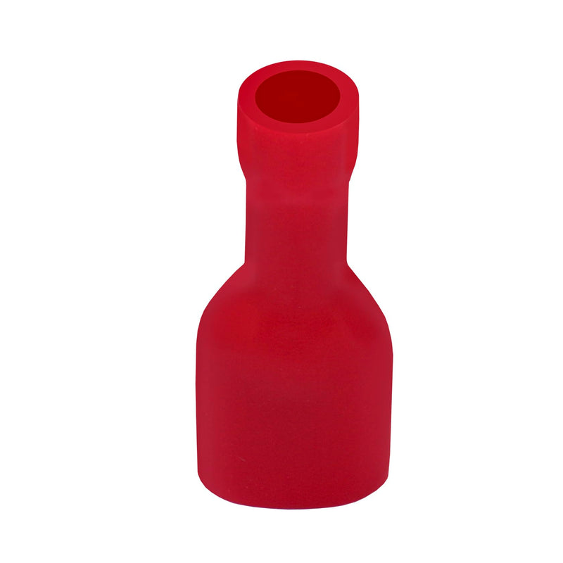 Heschen FDFD1.25-250 1/4" x 0.8mm Terminal Red Vinyl Fully Insulated Quick Coupler Socket for 0.5-1.5mm² (22-16AWG) (Pack of 100)