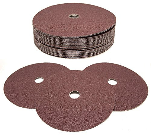 Benchmark Abrasives 7" Resin Fiber Sanding Discs, 36 Grit, 25-Count