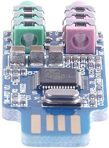 External USB Audio Card Driver Free USB Sound Card External Audio Adapter CM108 for Computer Laptop WIN2000,WINXP,WIN3003