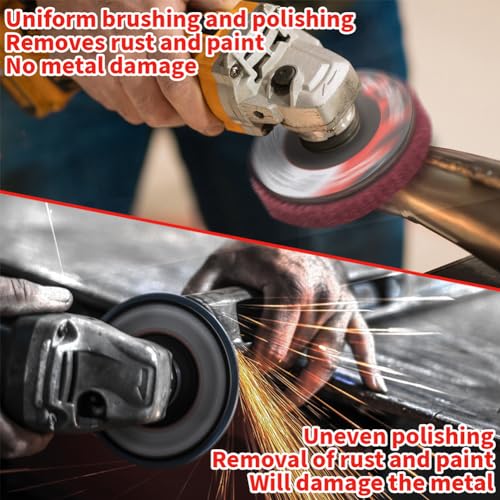 SI Fang 125mm Polishing Disc, Pack of 10, Flap Disc, Cleaning Rust Removal | Sanding fleece metal, for stainless steel polishing, 180/320 grit size sanding discs for angle grinders Set of 10 sanding discs
