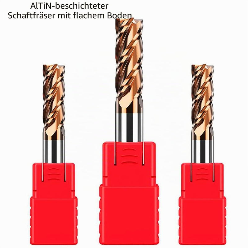 ASNOMY Solid Carbide Milling Cutter 8 mm End Mill Hard Metal AlTiN Coated 55 HRC 4 Cutting, Drilling, Milling, Simple, Immersion, CNC, Tungsten Carbide 8mm