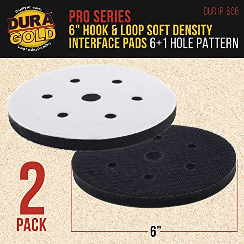 Dura-Gold 6" Sanding Discs - 3000 Grit - 6 Hole Pattern & Soft Density Interface Pad