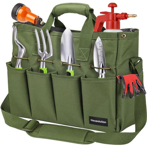 Housolution 900D Gardening Tote Bag with 8pcs Garden Tools Set