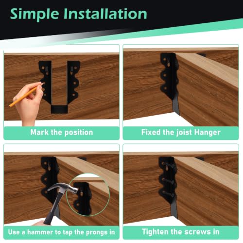 36 Pcs 2"x 6" Joist Hanger|Q235B Carbon Steel 36 2"x 6"