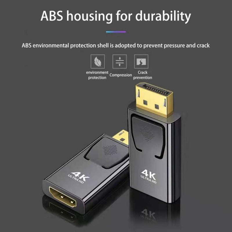 2Pcs DisplayPort to HDMI Adapter Converter Display Port Male DP to HDMI Female HD TV Cable Adapter Video Audio for PC TV Zuya-05 0