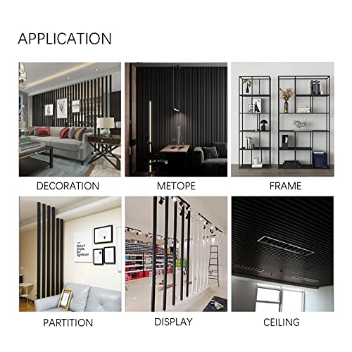 Aluminum Square Tube Wall Thickness 1mm, Width 20mm, Height 20mm, Length 1000mm/39.37" Matte Black Aluminum Tubing for Home Furnishing and Construction Decoration 1 Pcs L: 1000mm/39.37" 20mm*20mm*1mm 1pcs