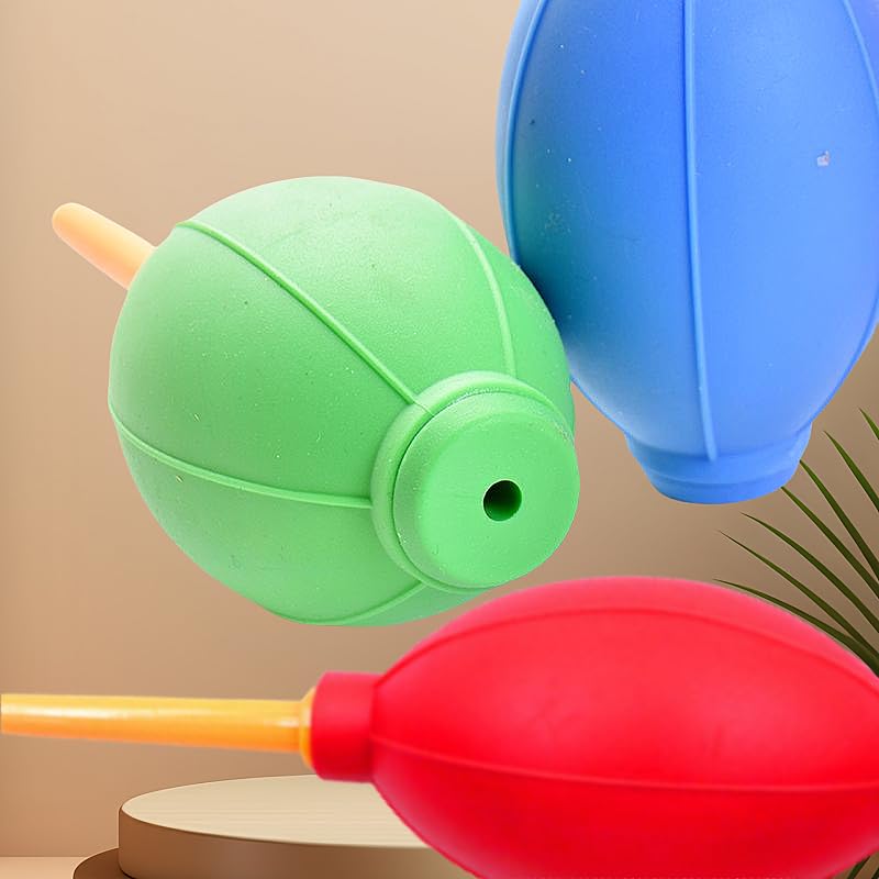6Pieces Dust Ball Air Blower Silicone Blowing Pump Cleaning Tool Large Size Air Puffer for Removes Dust from Cameras,Watch,Keyboard, Cell Phone, Lenses