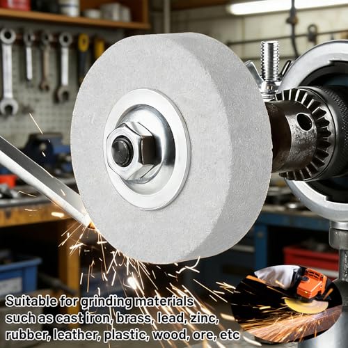 Whetstone Round 1 Piece Sanding Disc 75 mm White Grit 80 for Metal Wood Plastic Rubber Leather - Ideal for Workshop DIY Repair