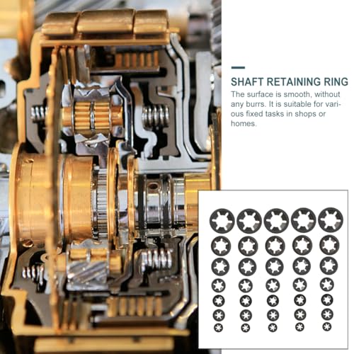 210 Pcs Internal Tooth Locking Washers Carbon Steel Bearing Clamping Rings Quick Lock Washers for Industrial Machinery Automotive Use with Corrosion Resistance 1