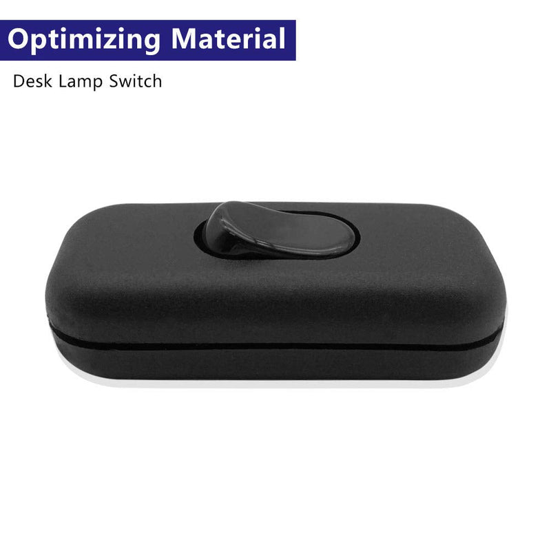 GZGXKJ Pack of 2 black inline switches, intermediate switches, lamp switches for 2-wire and 3-wire supply lines and connection cables, cord intermediate switches, small appliances or lamps
