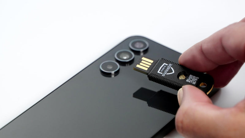 Swissbit - iShield Key Pro Security Key, Hardware Authenticator, USB and NFC Connection, FIDO2 Certified, U2F, HOTP, TOTP, PIV, 2FA, Black, (1pc) (iShield Key Pro USB-A/NFC) SNU20000D1PBAN0-E-01-110-SBB