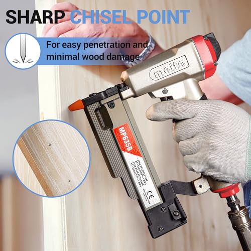 meite 1-3/8" Galvanized 23 Gauge Pin Nails - 10000 Counts and Assorted 6 Sizes (1/2", 5/8", 3/4", 1", 1-3/16", 1-3/8") Galvanized Pin Nails - 6000 Counts