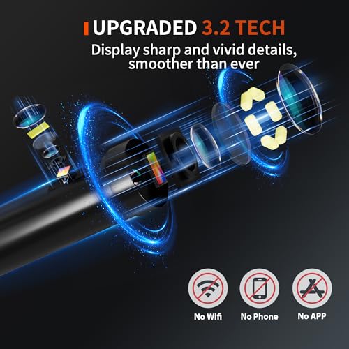 Dual Lens Industrial Borescope and Carrying Case Bundle