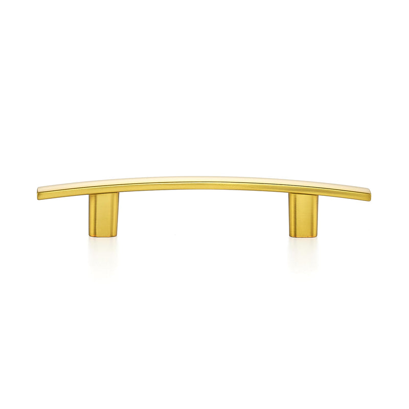 Ravinte 10 Pack Cabinet Handles Brushed Brass Cabinet Pulls Kitchen Cabinet Handles,Curved Drawer Pulls in 5-3/16 Inch Length with 3 Inch Hole Center Arch Kitchen Cabinet Hardware