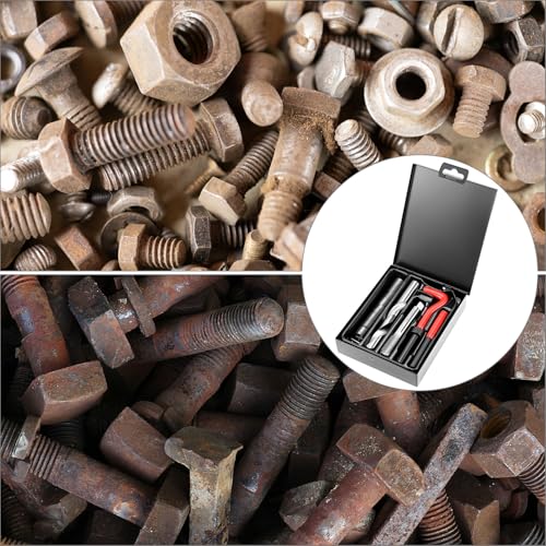 QWORK 12-Piece Stainless Steel M14x1.5 Thread Inserts Kit for Female Thread Repair and Quick Conversion