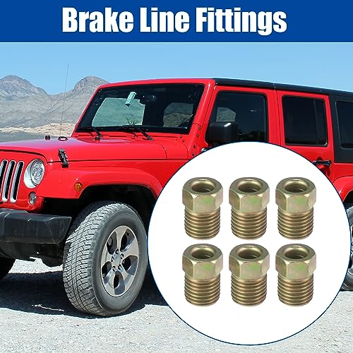 X AUTOHAUX 150pcs 3/8"-24 Threads Brake Line Nut Fittings for 3/16"