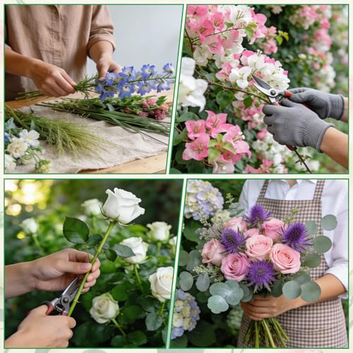 Pack of 2 Rose Thorn Remover Tool for Removal, Efficient Rose Cutting, Florist Supplies, Accessories Tools for Burr Removal for Garden, Florists, Gardening, Flower Arrangements (Green, White)
