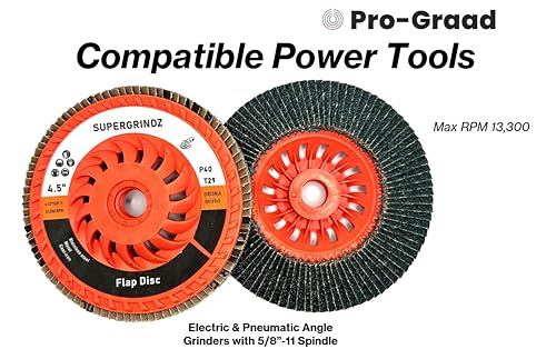 4-1/2" x 5/8-11 40 Grit Type 29 High Density Zirconia Flap Discs, 10 Pack 4-1/2" x 5/8"-11 40 Grit 10.0