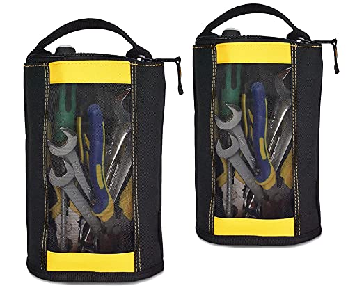 MELOTOUGH 1 PACK Magnetic Suspenders Tool Belt Suspenders + 2 PACK Fastener bag with Mesh Window and Hanging Grommets