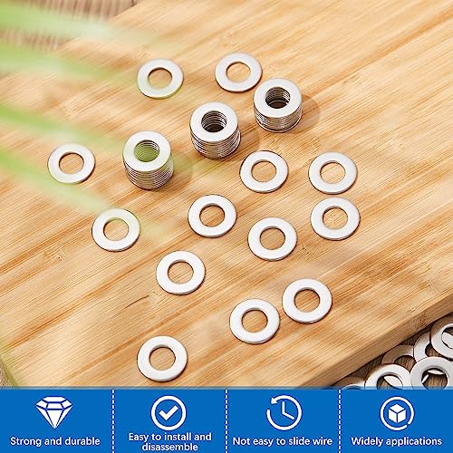 Hotop 500 Pcs Stainless Flat Washer 3/8" ID, 7/8" OD Fender Washers 304 Stainless Steel Washers for Factories Repair, Kitchens, Shops, and Outdoor Construction