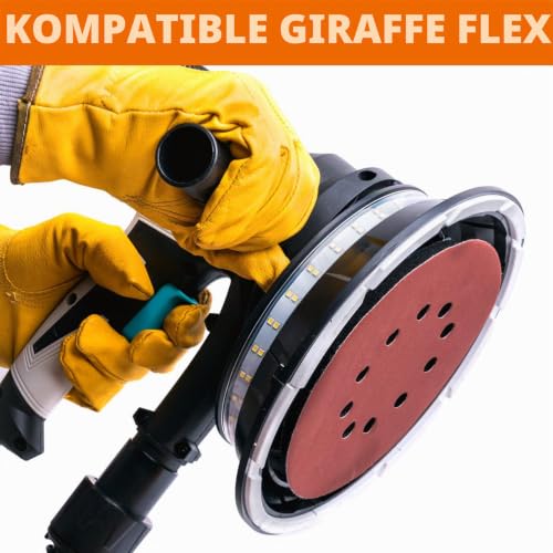 Pack of 30 Sandpaper 225 mm 40 Grit 10 Hole Sanding Discs 225 mm for Giraffe Drywall Sanders Sandpaper 225 mm 10 holes 30 pieces 40 grit