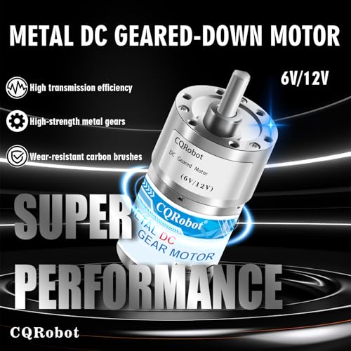 CQRobot 70:1 Metal DC Gearmotor 37Dx54.8L mm 6V / 12V With MNT Bracket 70:1 (6V/12V)